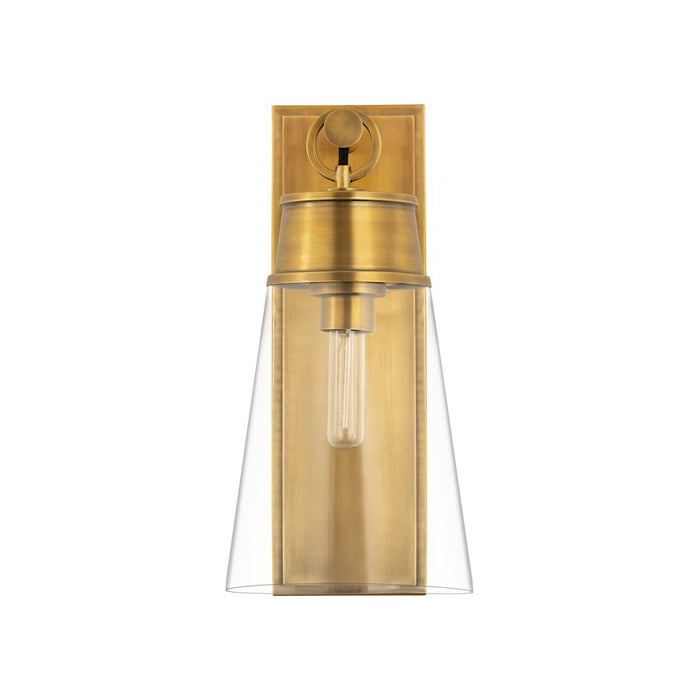 Z-Lite Wentworth 1 Light 16" Wall Sconce, Rubbed Brass/Clear