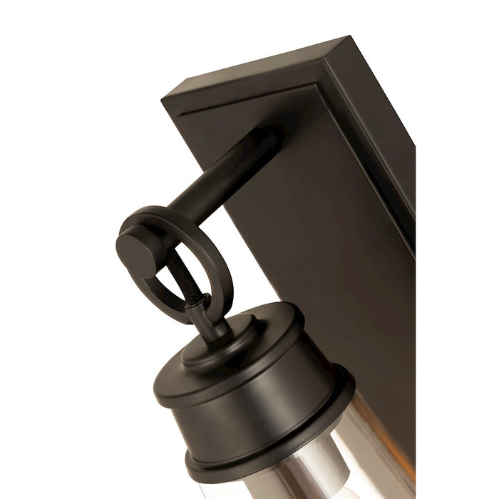 Z-Lite Wentworth 1 Light 12" Wall Sconce, Matte Black/Clear