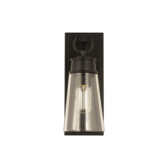 Z-Lite Wentworth 1 Light 12" Wall Sconce, Matte Black/Clear
