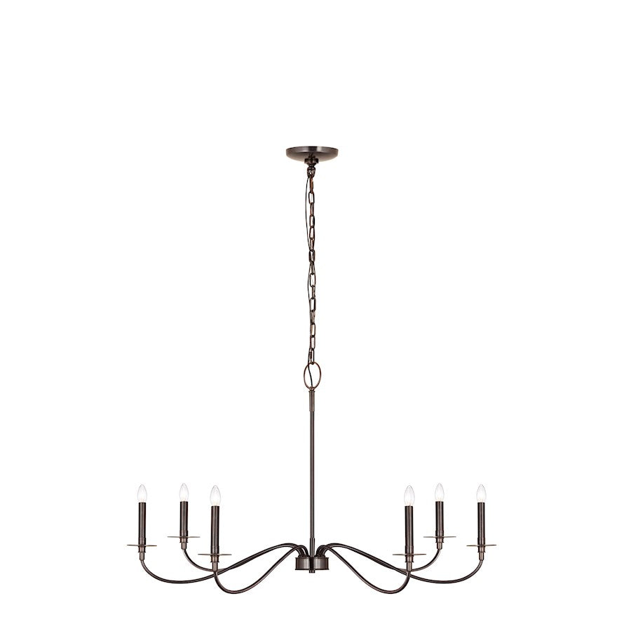 Z-Lite Arrington 6 Light 42" Chandelier, Plated Bronze - 2301-42BP