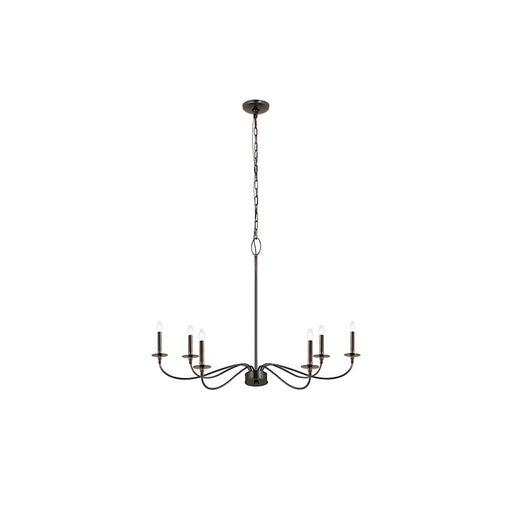 Z-Lite Arrington 6 Light 42" Chandelier, Plated Bronze