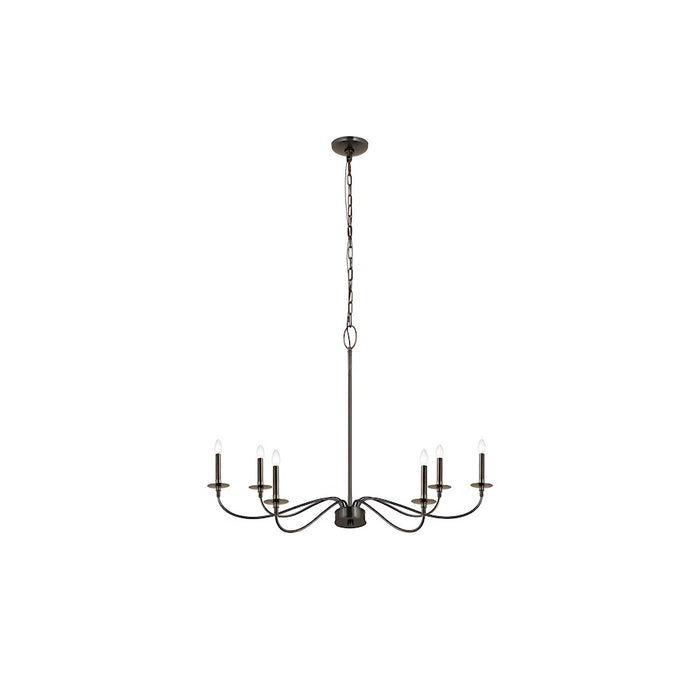 Z-Lite Arrington 6 Light 42" Chandelier, Plated Bronze