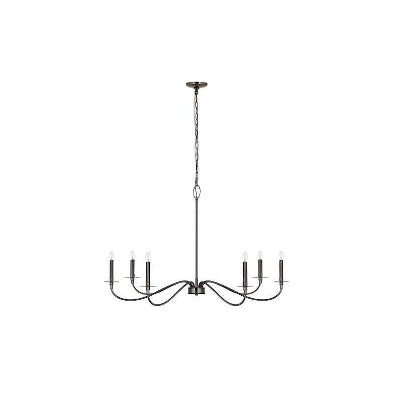 Z-Lite Arrington 6 Light 42" Chandelier, Plated Bronze