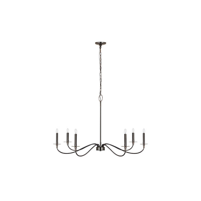 Z-Lite Arrington 6 Light 42" Chandelier, Plated Bronze
