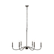 Z-Lite Arrington 6 Light 42" Chandelier, Matte Black - 2301-42MB