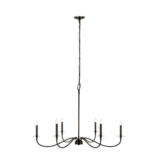 Z-Lite Arrington 6 Light 42" Chandelier, Matte Black - 2301-42MB