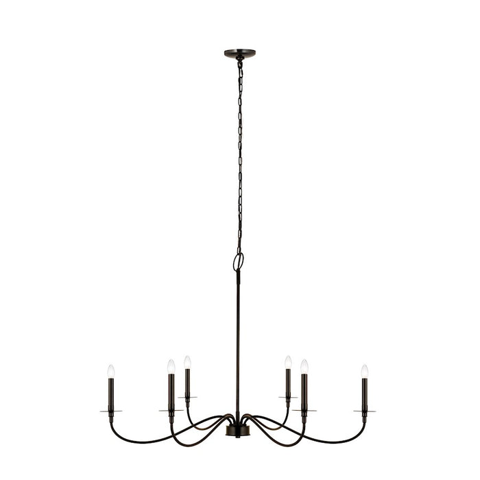 Z-Lite Arrington 6 Light 42" Chandelier, Matte Black - 2301-42MB