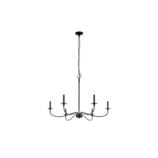 Z-Lite Arrington 6 Light 42" Chandelier, Matte Black