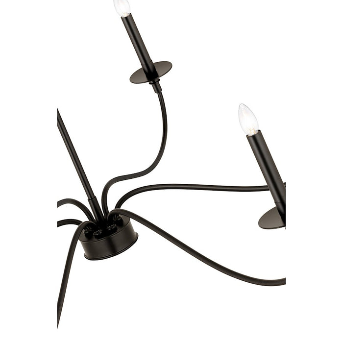Z-Lite Arrington 6 Light 42" Chandelier, Matte Black