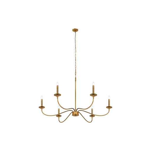 Z-Lite Arrington 6 Light 42" Chandelier, Rubbed Brass