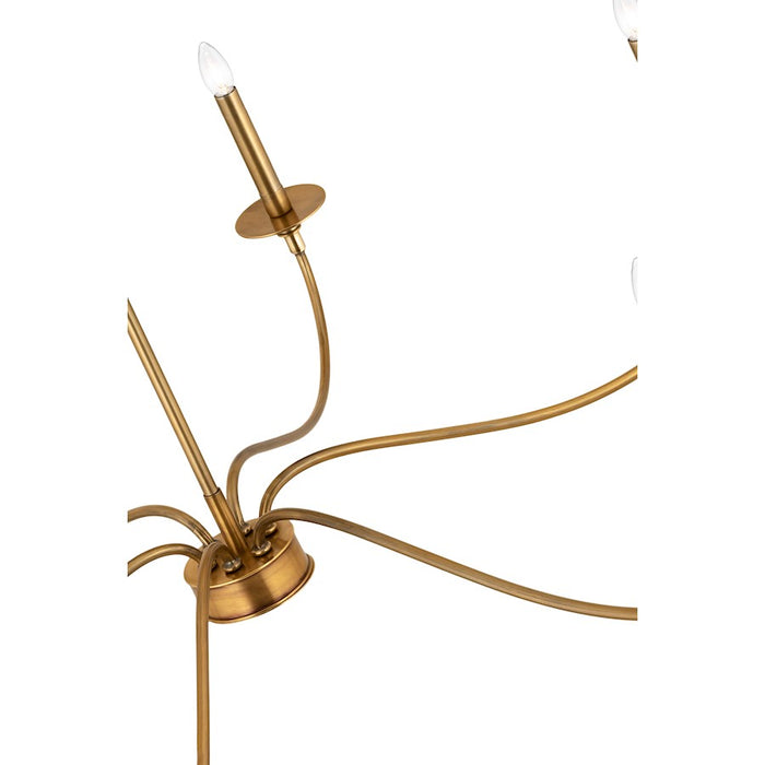 Z-Lite Arrington 6 Light 42" Chandelier, Rubbed Brass
