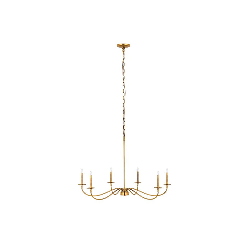 Z-Lite Arrington 6 Light 42" Chandelier, Rubbed Brass
