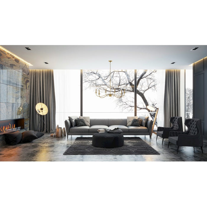 Z-Lite Arrington 6 Light 42" Chandelier, Rubbed Brass
