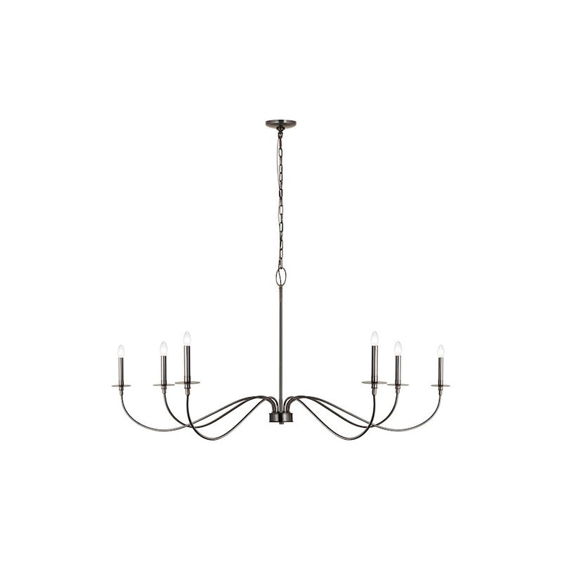 Z-Lite Arrington 6 Light 63" Chandelier, Plated Bronze - 2301-63BP