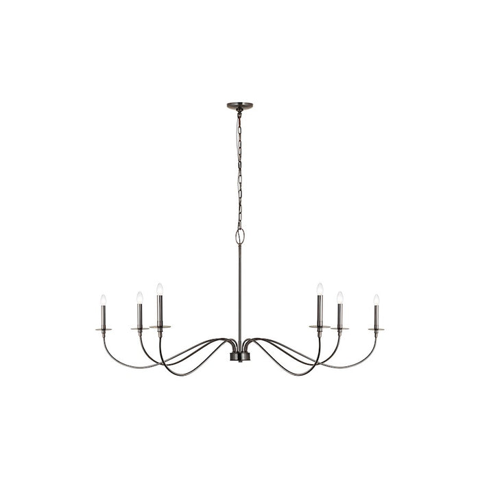 Z-Lite Arrington 6 Light 63" Chandelier, Plated Bronze - 2301-63BP