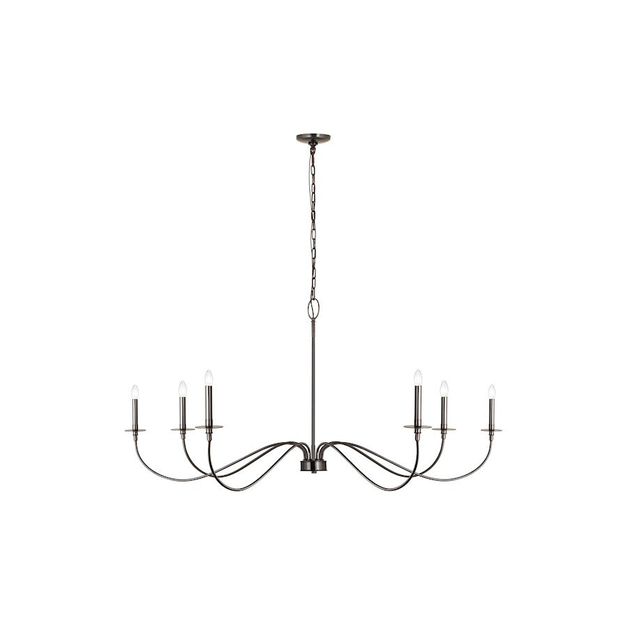 Z-Lite Arrington 6 Light 63" Chandelier, Plated Bronze - 2301-63BP