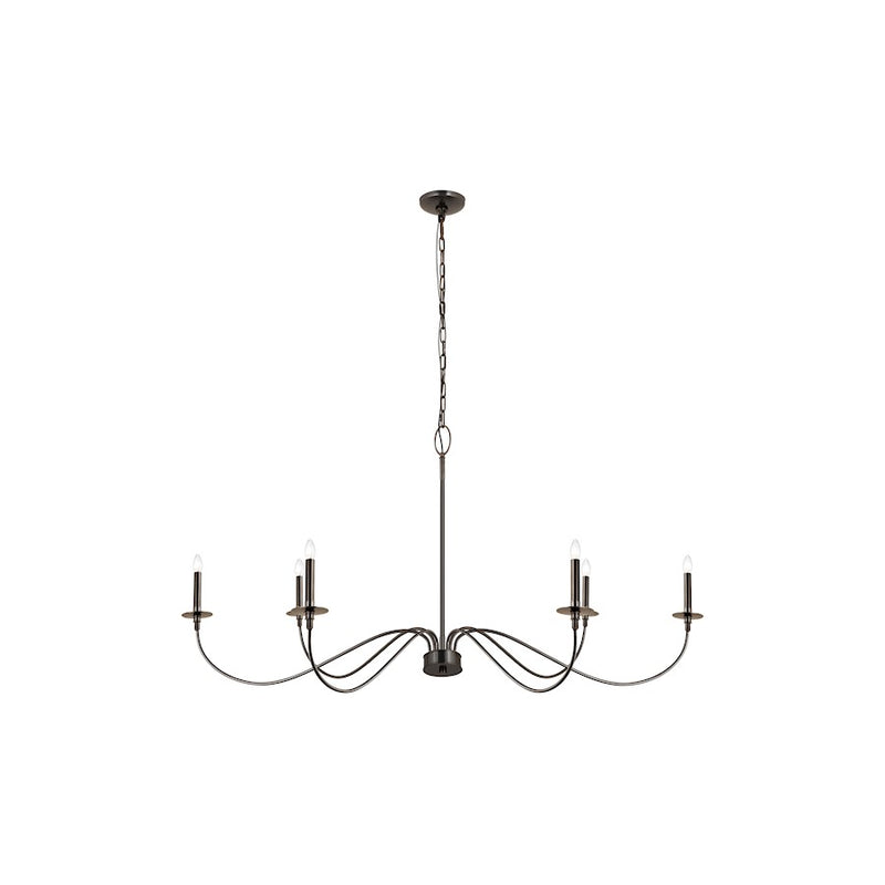 Z-Lite Arrington 6 Light 63" Chandelier, Plated Bronze