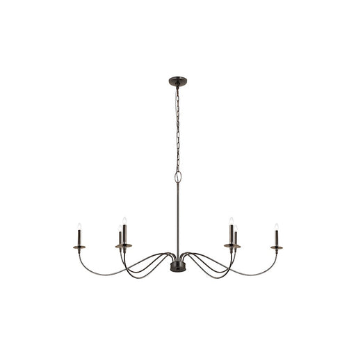 Z-Lite Arrington 6 Light 63" Chandelier, Plated Bronze