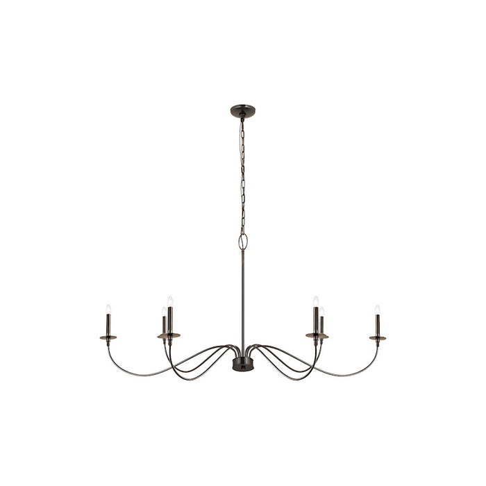 Z-Lite Arrington 6 Light 63" Chandelier, Plated Bronze