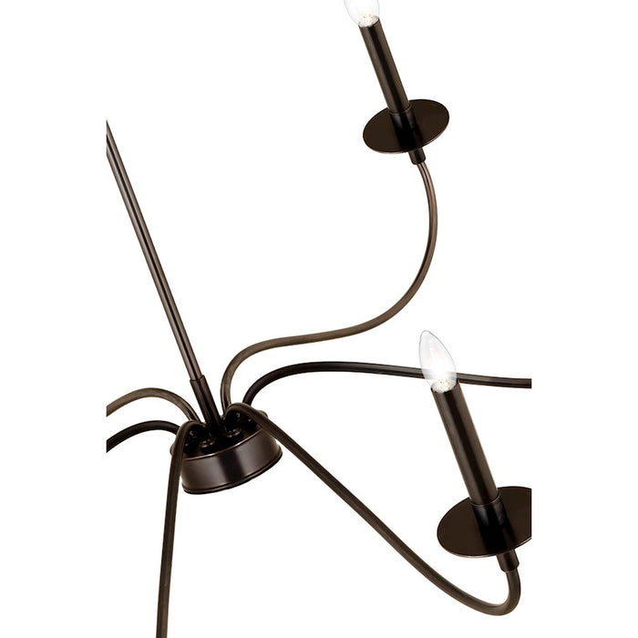 Z-Lite Arrington 6 Light 63" Chandelier, Plated Bronze