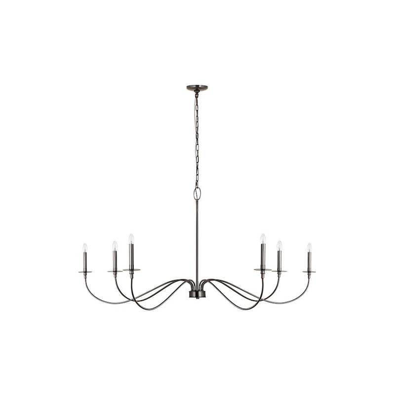 Z-Lite Arrington 6 Light 63" Chandelier, Plated Bronze