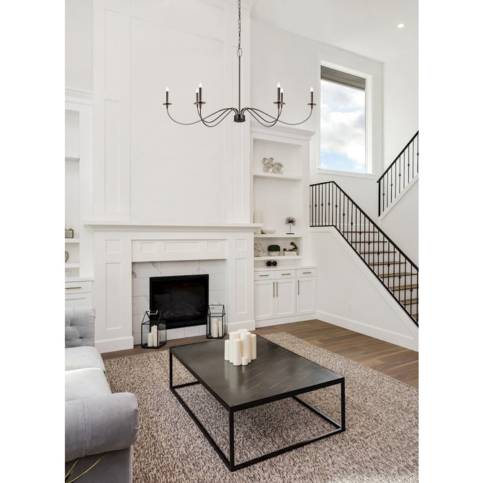 Z-Lite Arrington 6 Light 63" Chandelier, Plated Bronze