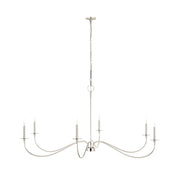 Z-Lite Arrington 6 Light 63" Chandelier, Polished Nickel - 2301-63PN