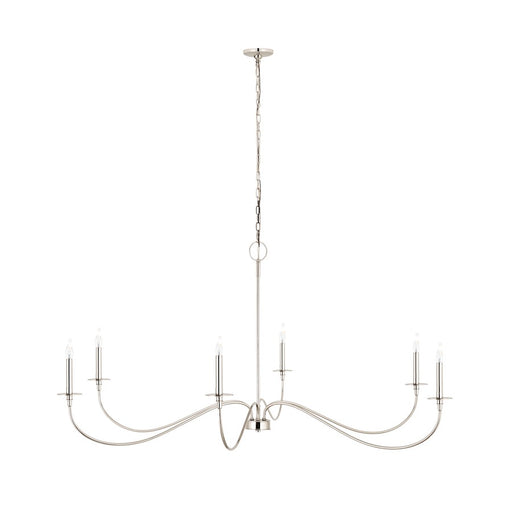 Z-Lite Arrington 6 Light 63" Chandelier, Polished Nickel - 2301-63PN