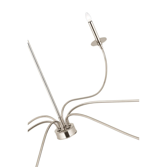 Z-Lite Arrington 6 Light 63" Chandelier, Polished Nickel