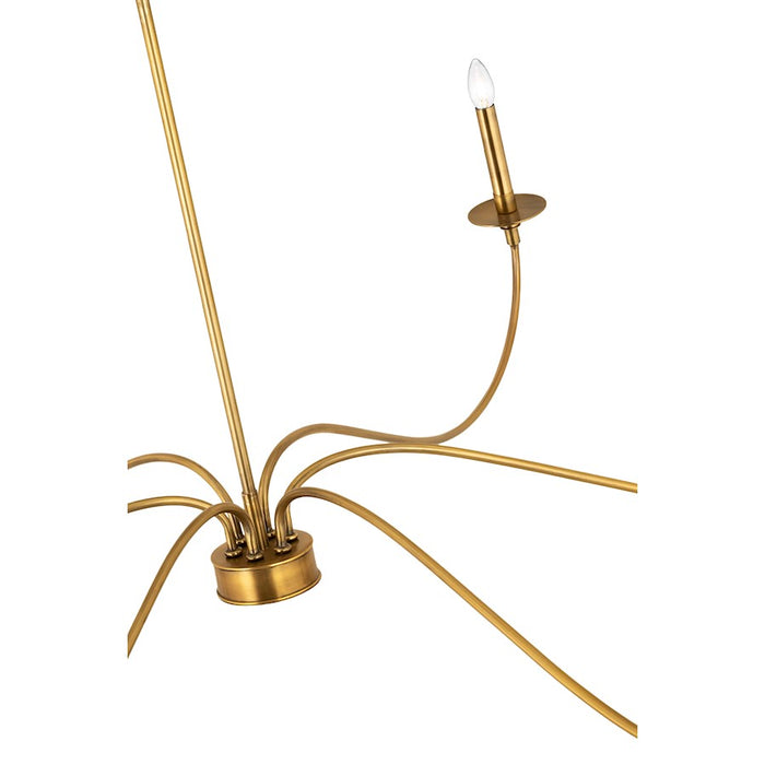 Z-Lite Arrington 6 Light 63" Chandelier, Rubbed Brass