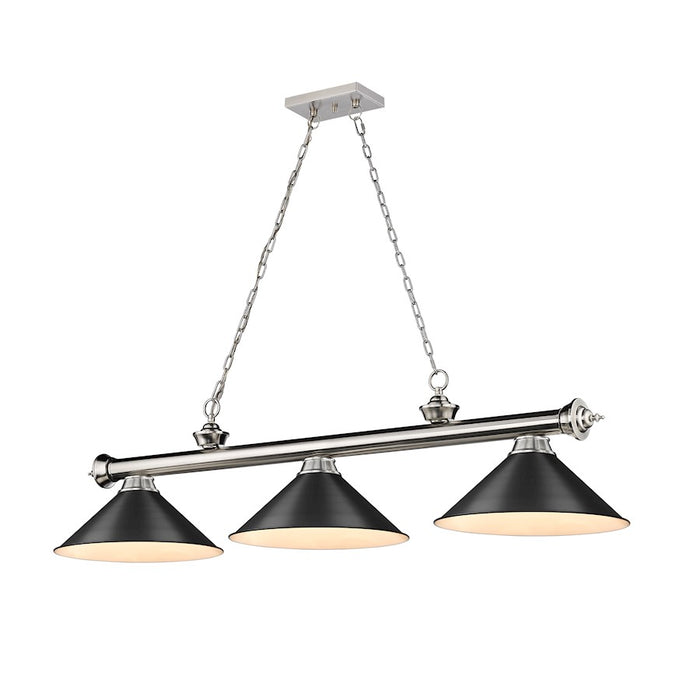 Z-Lite Cordon 57" Billiard, Brushed Nickel