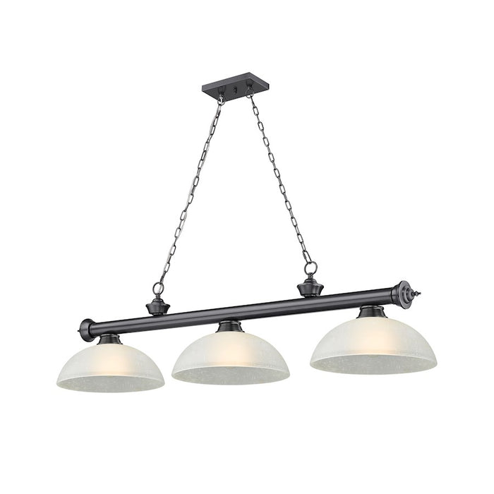 Z-Lite Cordon Round Billiard, White Linen