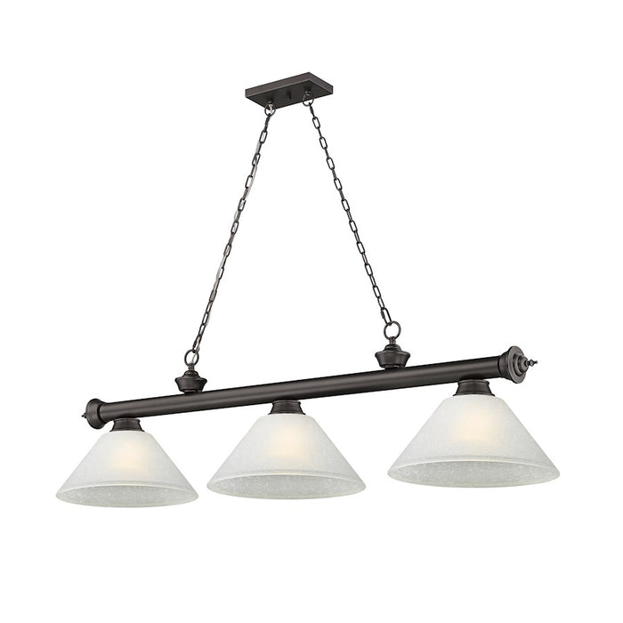 Z-Lite Cordon 3 Light Cone Billiard, White Linen