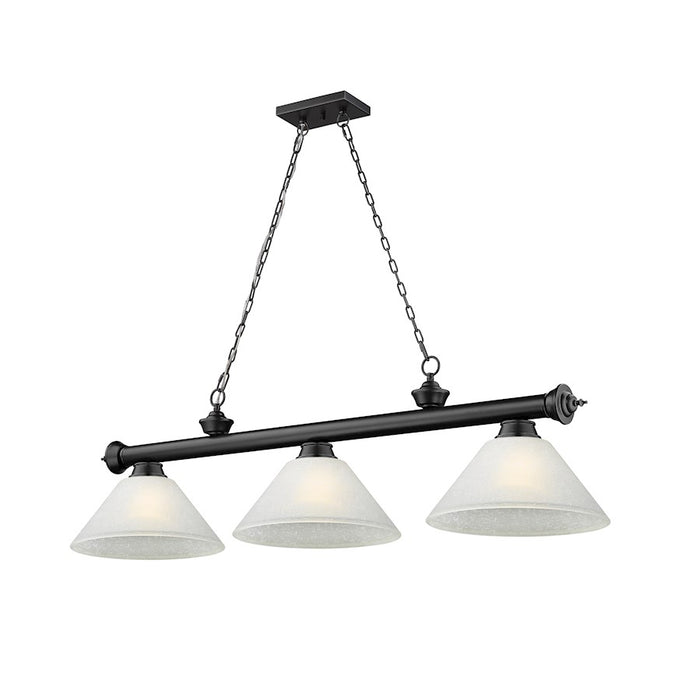 Z-Lite Cordon 3 Light Cone Billiard, White Linen