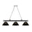 Z-Lite Cordon 3 Lt Billiard, Matte Black/Brushed Nickel/Smoke - 2306-3MB-BN-ARS
