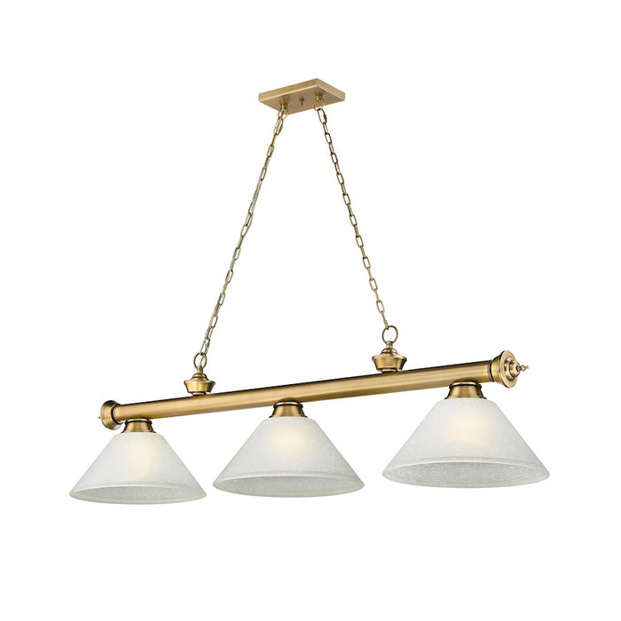 Z-Lite Cordon 3 Light Cone Billiard, White Linen