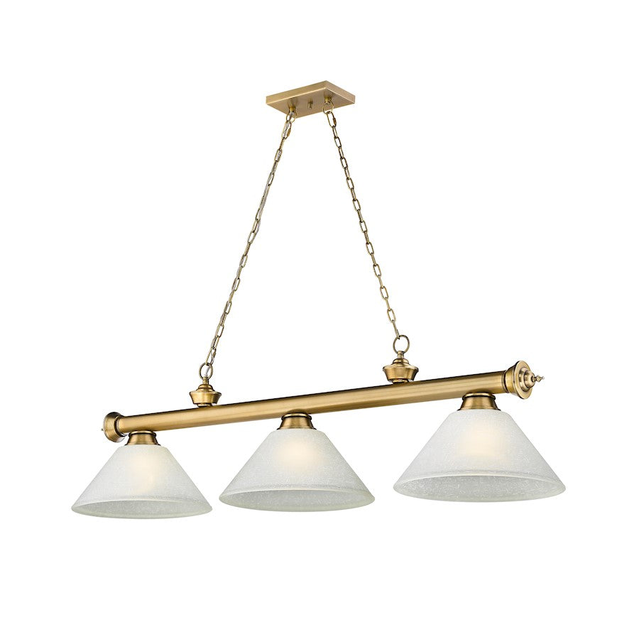 Z-Lite Cordon 3 Light Cone Billiard, White Linen