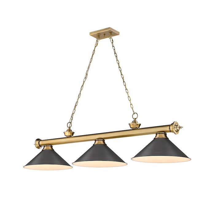 Z-Lite Cordon 57" Billiard, Rubbed Brass