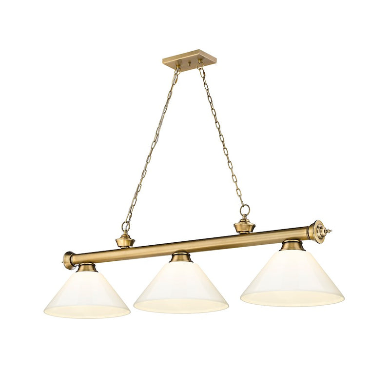 Z-Lite Cordon Billiard, Rubbed Brass
