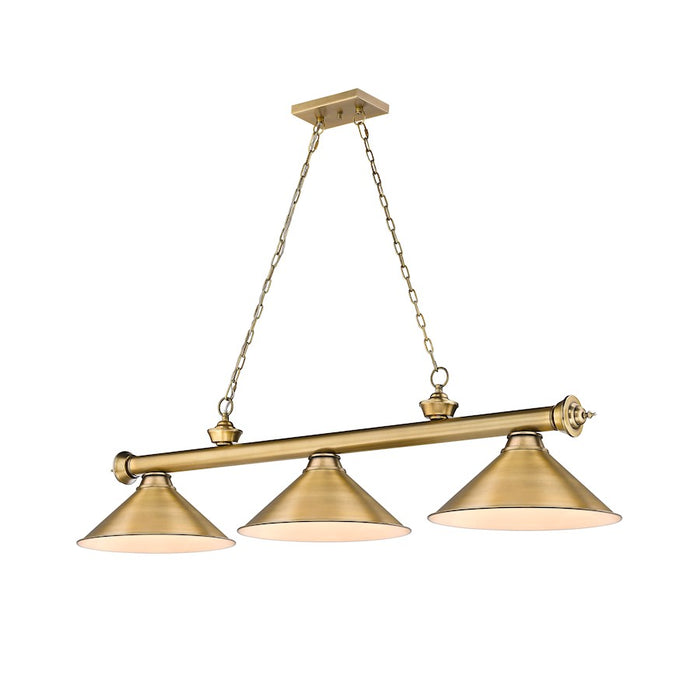 Z-Lite Cordon 57" Billiard, Rubbed Brass