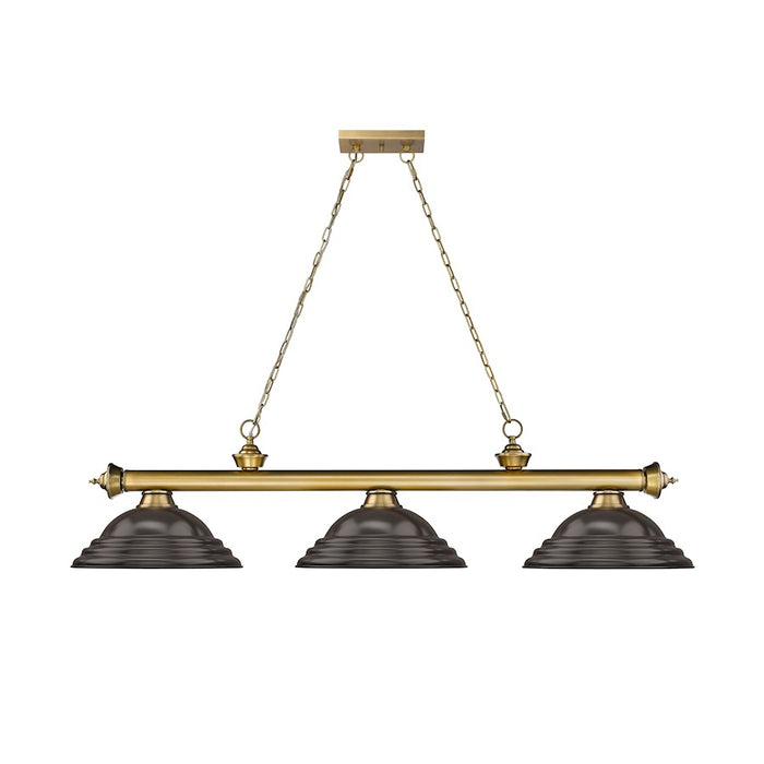 Z-Lite Cordon 58" Billiard, Rubbed Brass