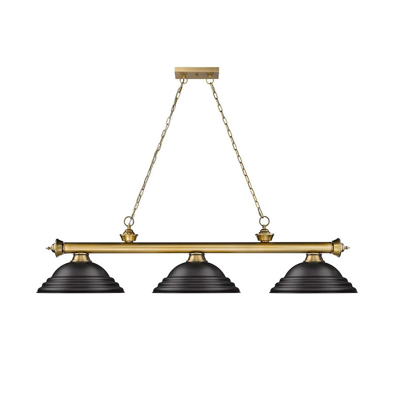 Z-Lite Cordon 58" Billiard, Rubbed Brass