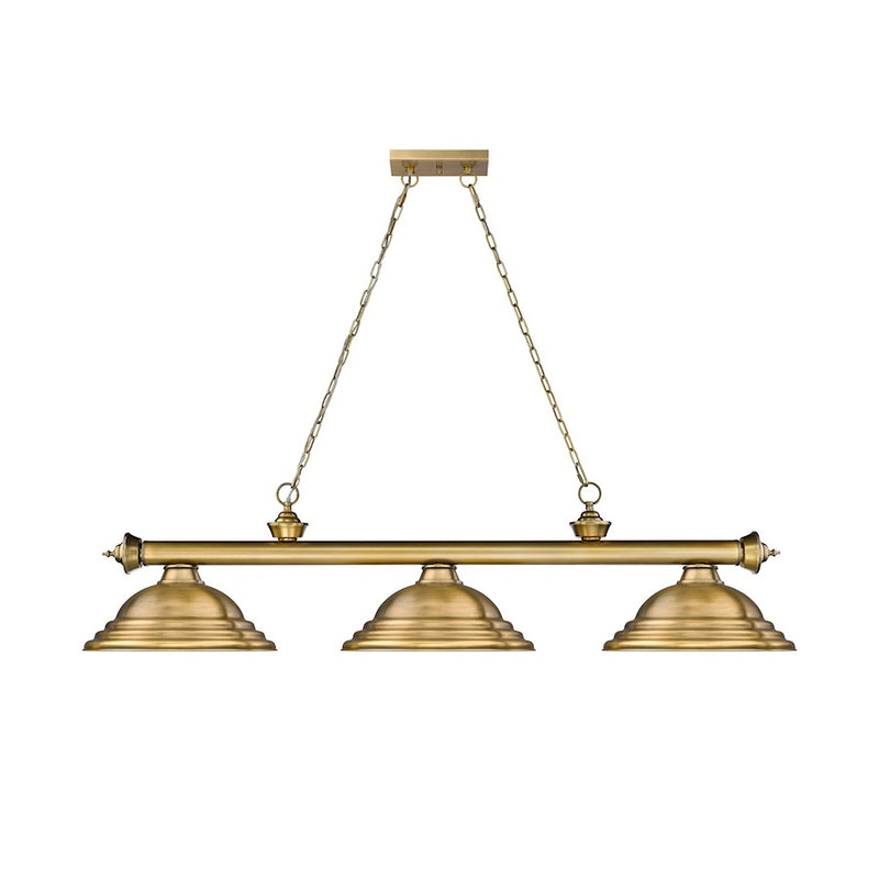 Z-Lite Cordon 58" Billiard, Rubbed Brass