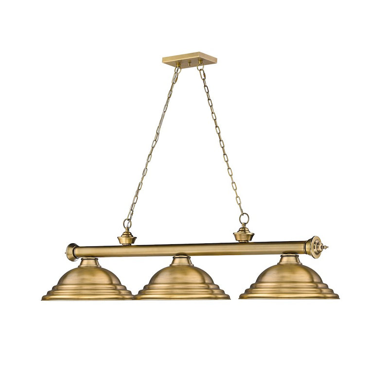 Z-Lite Cordon 58" Billiard, Rubbed Brass
