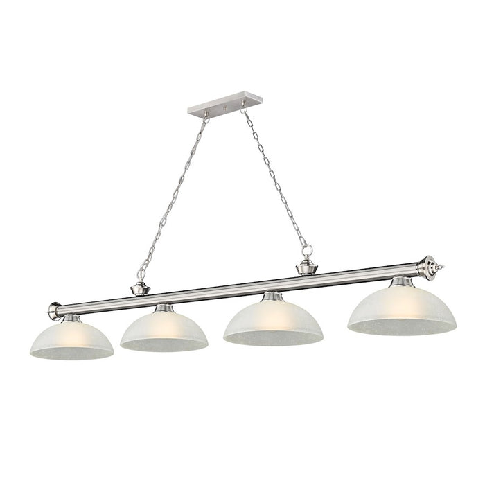 Z-Lite Cordon Round Billiard, White Linen