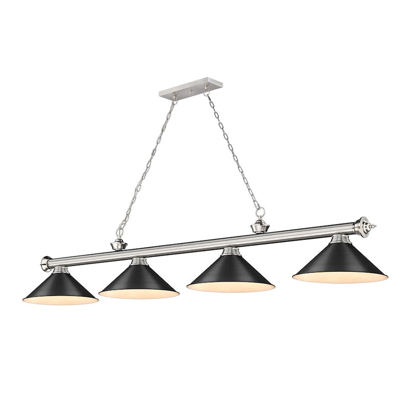 Z-Lite Cordon 57" Billiard, Brushed Nickel