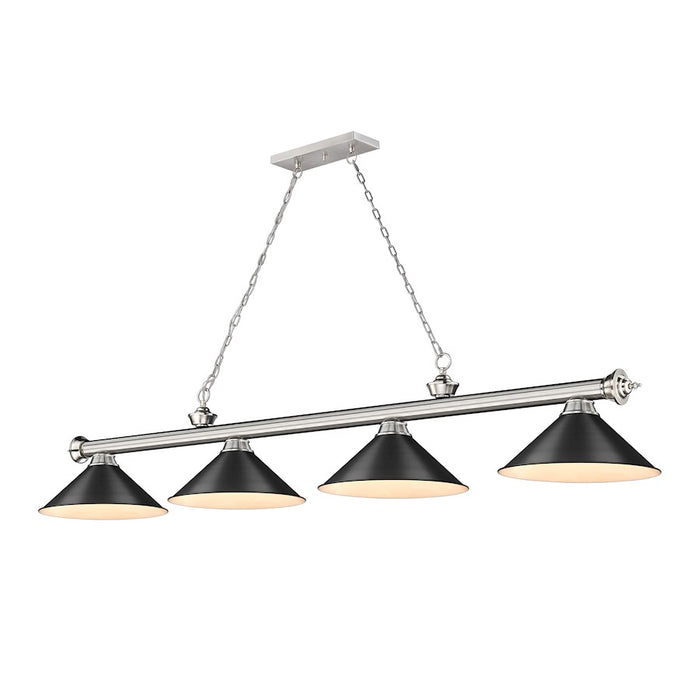 Z-Lite Cordon 57" Billiard, Brushed Nickel