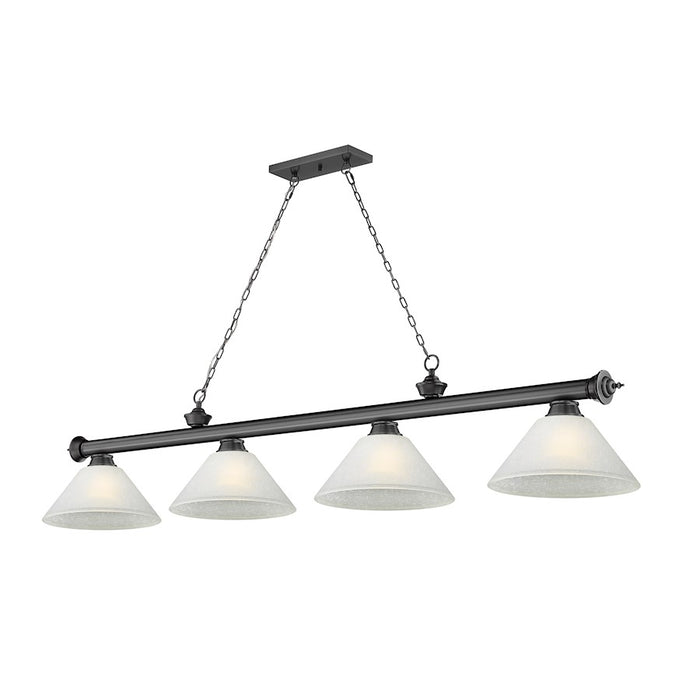 Z-Lite Cordon 4 Light Cone Billiard, White Linen