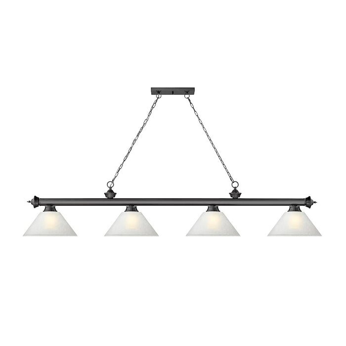 Z-Lite Cordon 4 Light Cone Billiard, White Linen