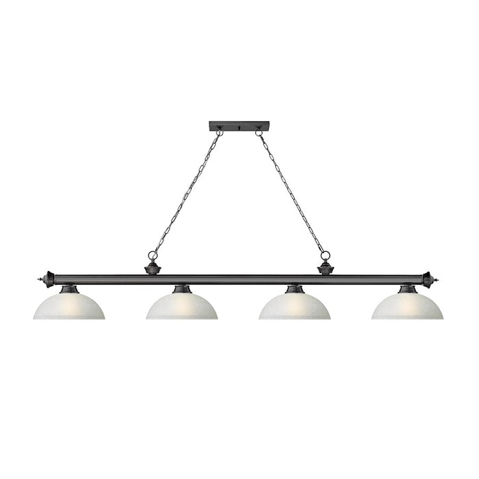 Z-Lite Cordon Round Billiard, White Linen